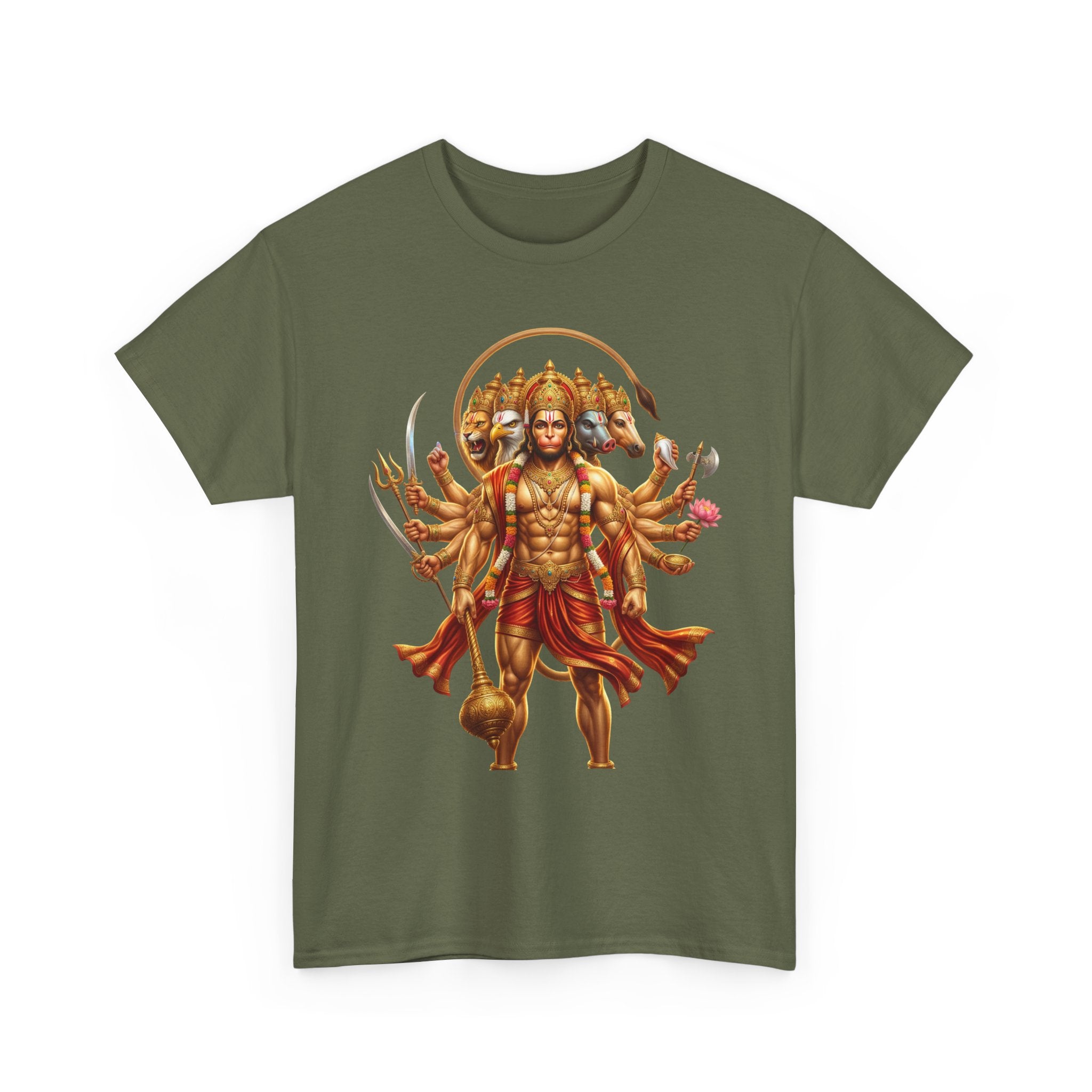 Panchamukhi Hanuman T-Shirt – Jai Shree Ram Devotional Tee (Front Print)