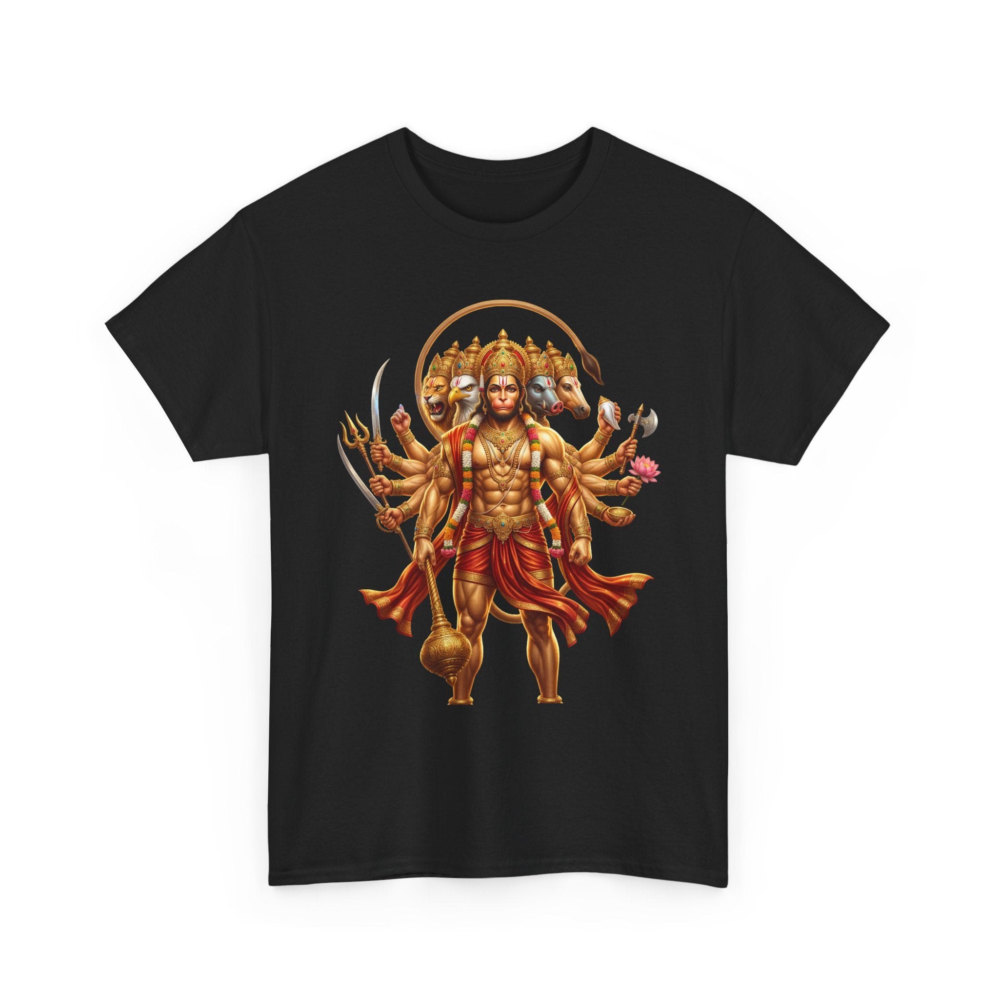 Panchamukhi Hanuman T-Shirt – Jai Shree Ram Devotional Tee (Front Print)