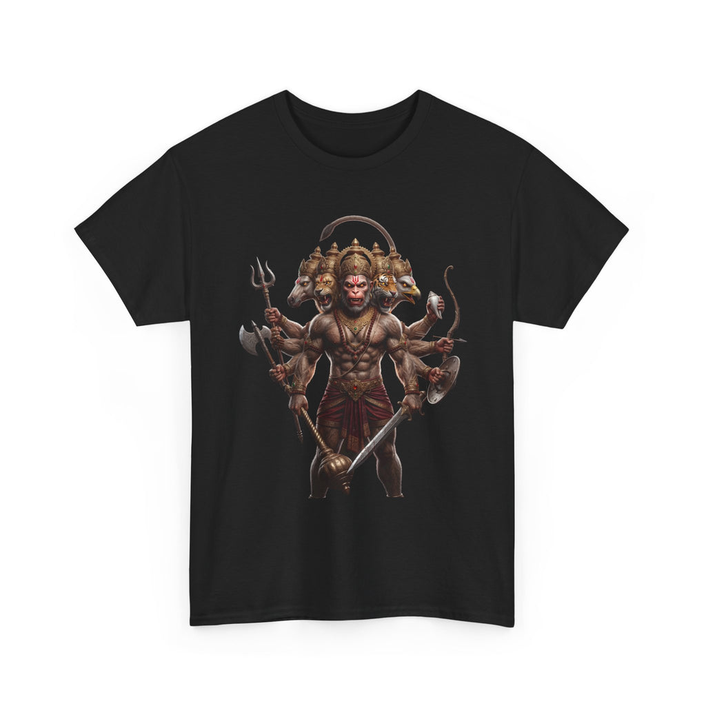 Panchamukhi Hanuman T-Shirt – Multi-Color Jai Shree Ram Tee (Front Print)