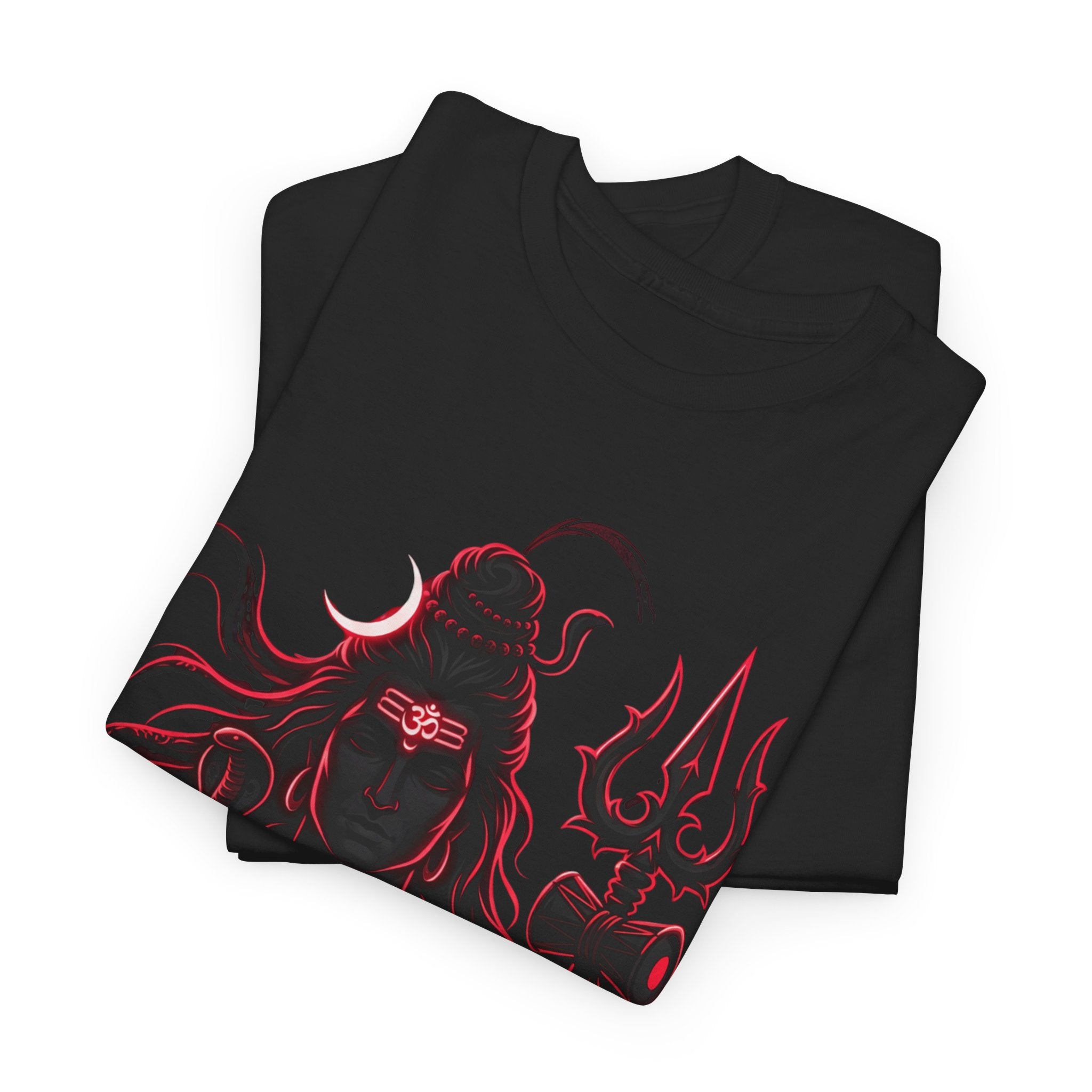Bholenath Front Print T-Shirt Black | Om Namah Shivaya Mahadev Shiva Devotional Tee