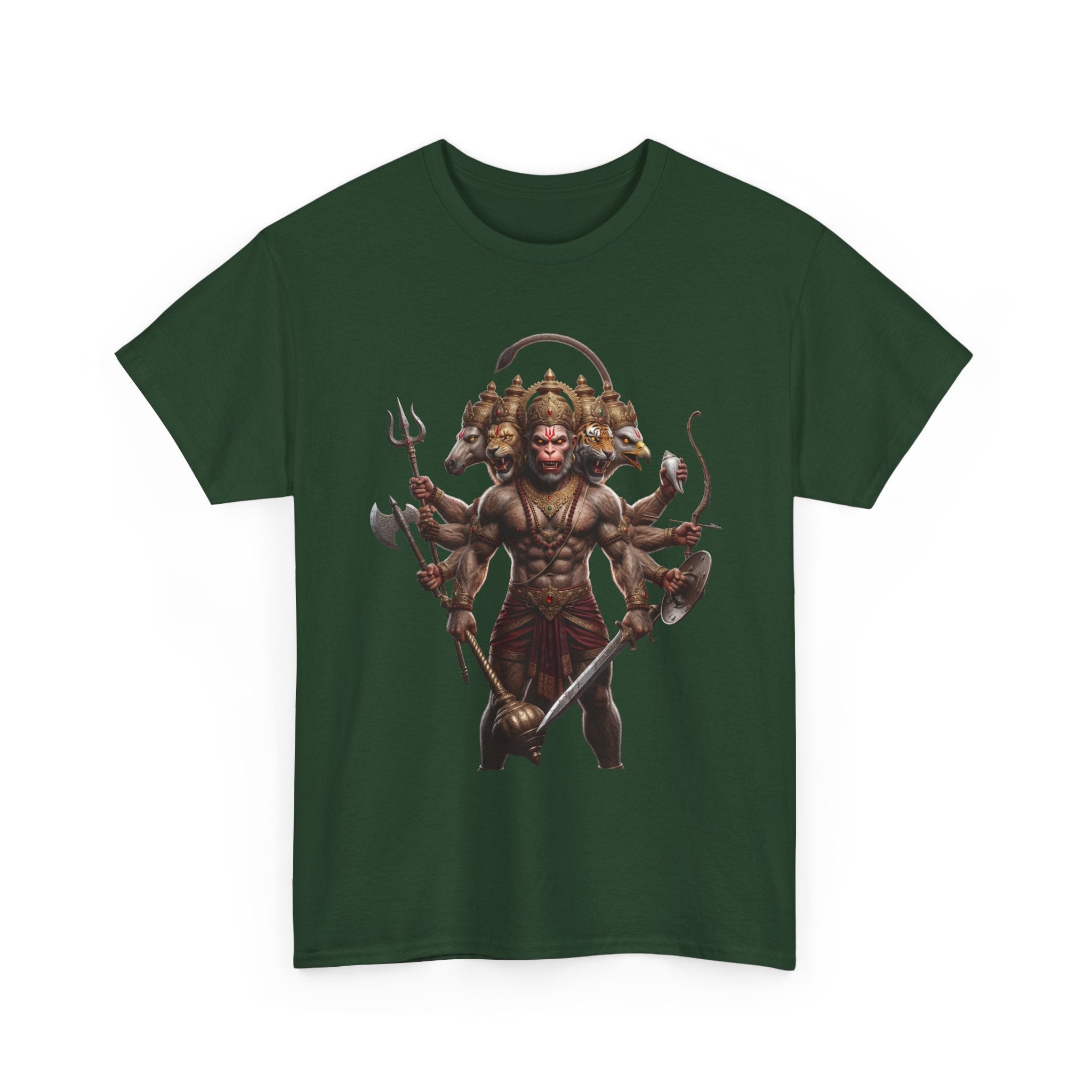 Panchamukhi Hanuman T-Shirt – Multi-Color Jai Shree Ram Tee (Front Print)