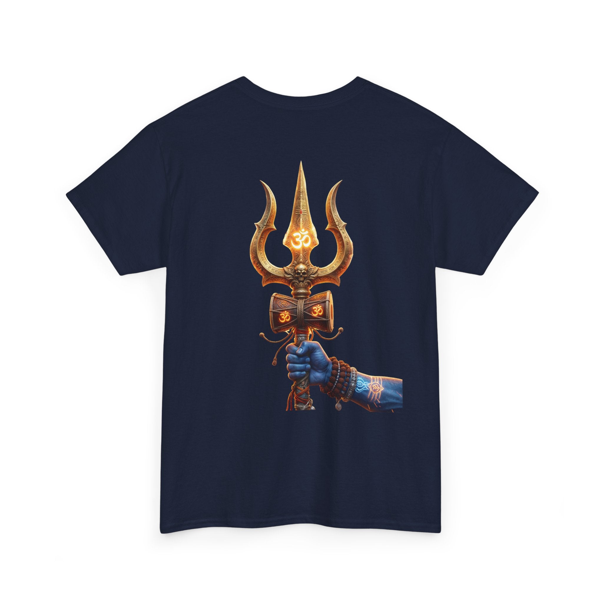 Bholenath Trishul Black Print T-Shirt | Om Namah Shivaya Mahadev Shiva Trishul Devotional Tee