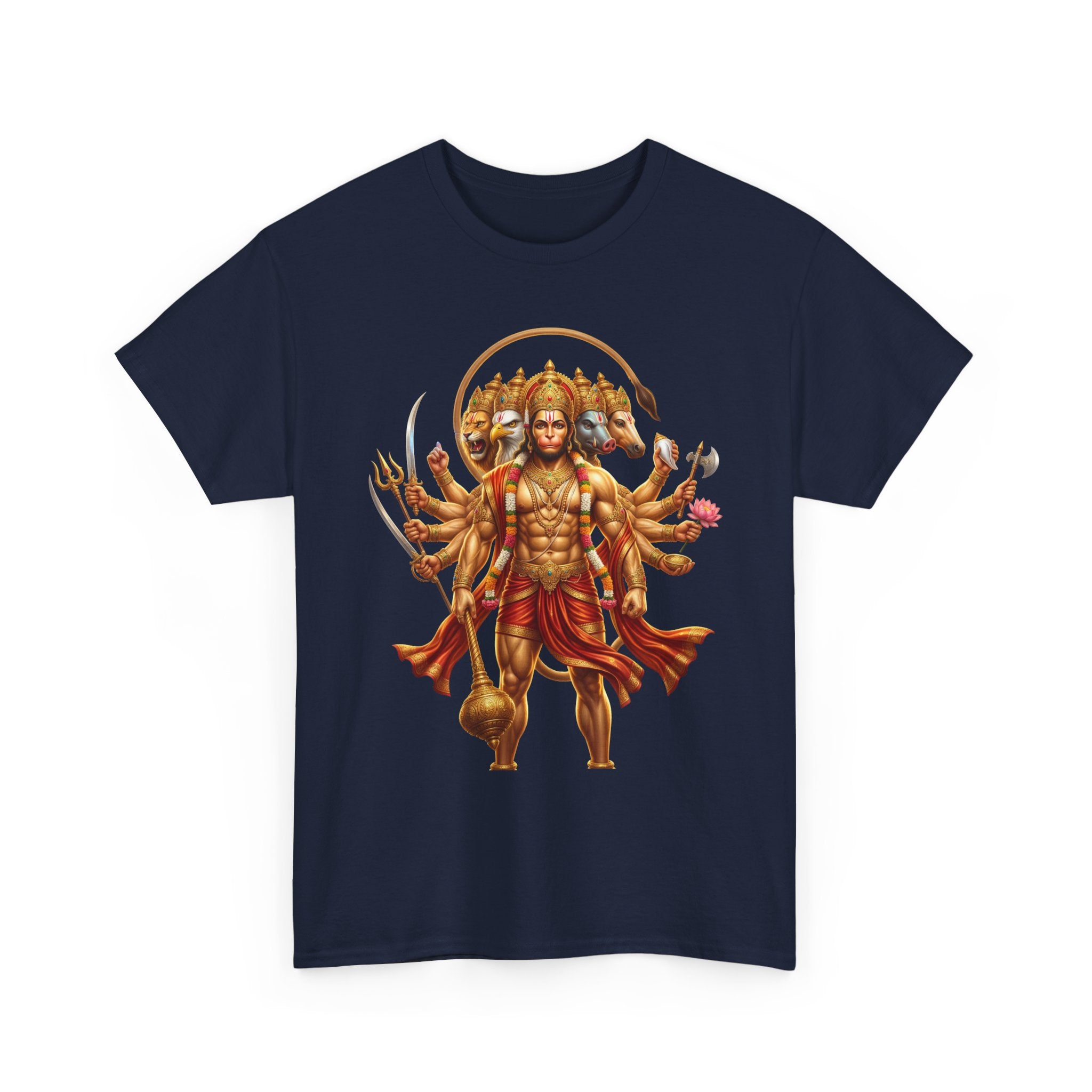 Panchamukhi Hanuman T-Shirt – Jai Shree Ram Devotional Tee (Front Print)