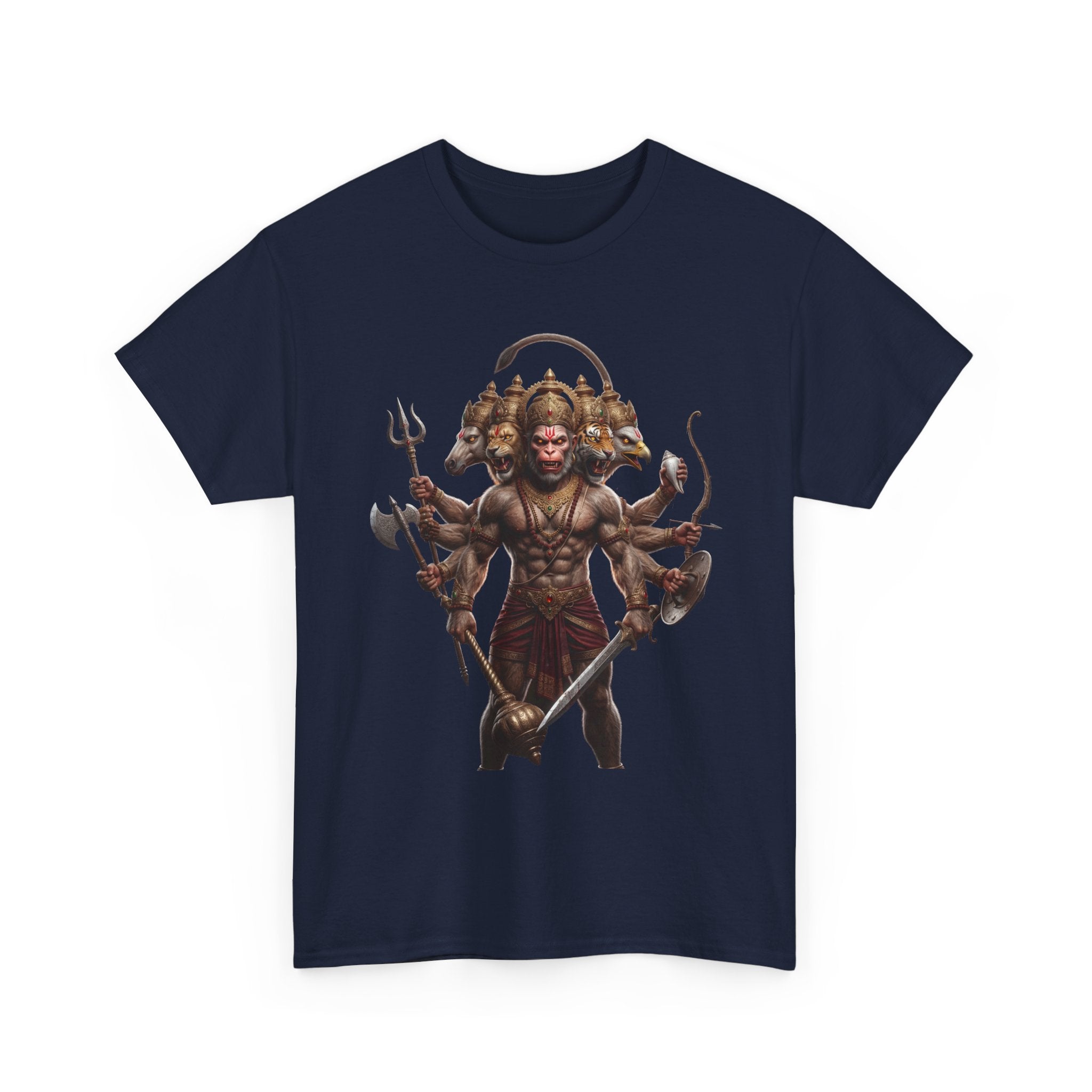 Panchamukhi Hanuman T-Shirt – Multi-Color Jai Shree Ram Tee (Front Print)