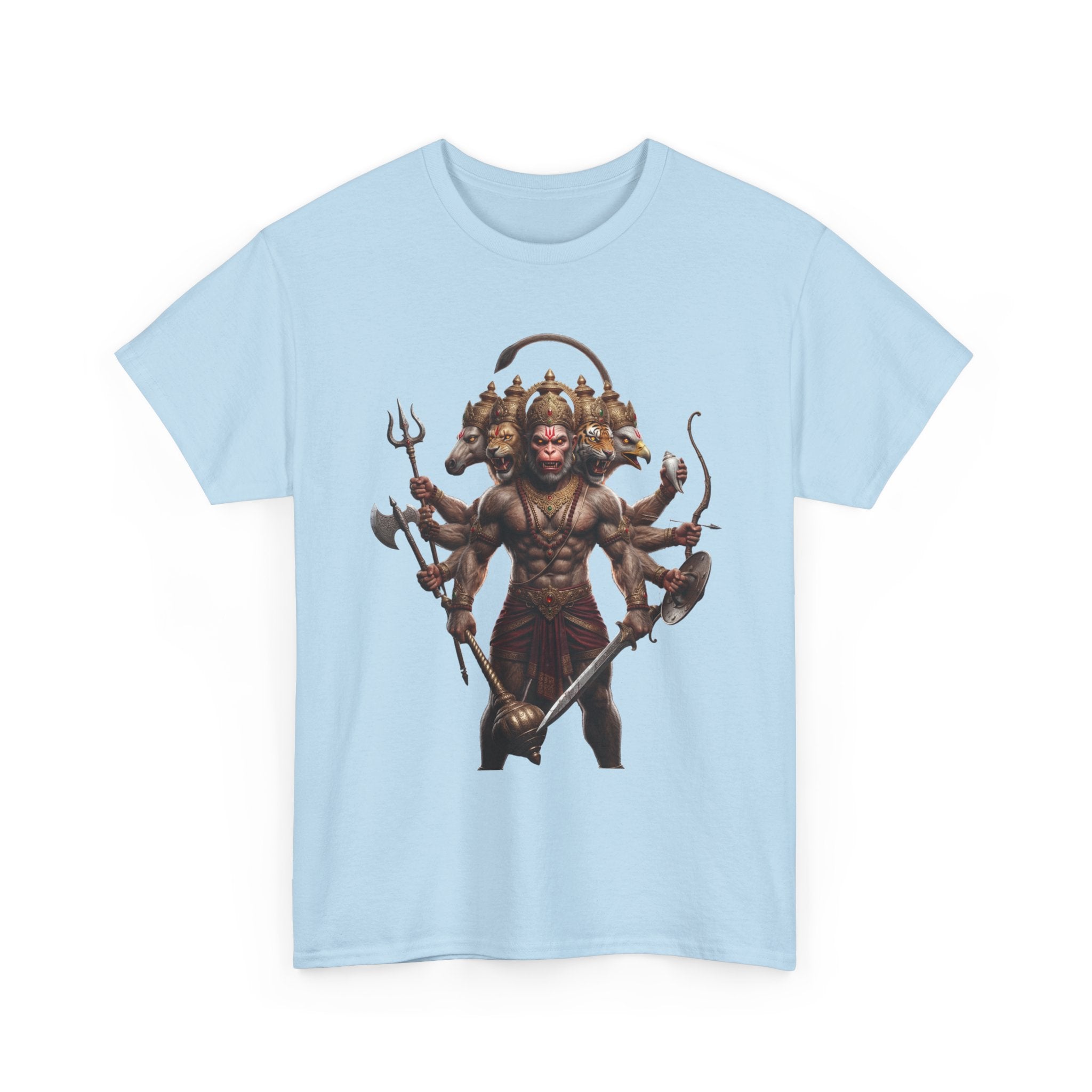 Panchamukhi Hanuman T-Shirt – Multi-Color Jai Shree Ram Tee (Front Print)