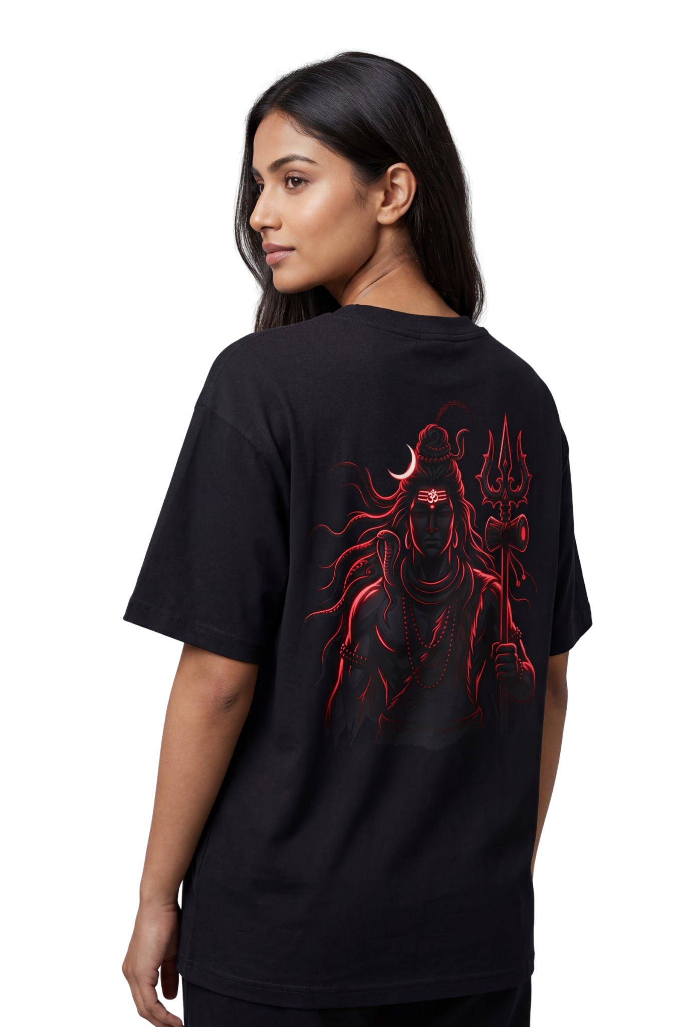 Bholenath Back Print T-Shirt | Om Namah Shivaya Mahadev Shiva Devotional Tee