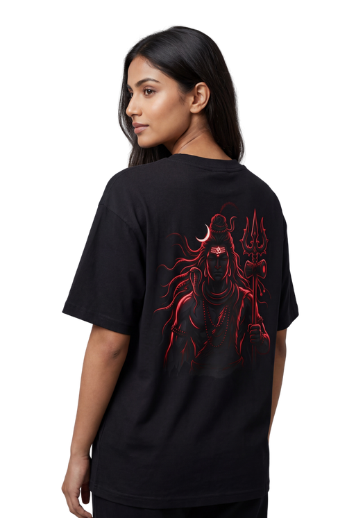 Bholenath Back Print T-Shirt | Om Namah Shivaya Mahadev Shiva Devotional Tee