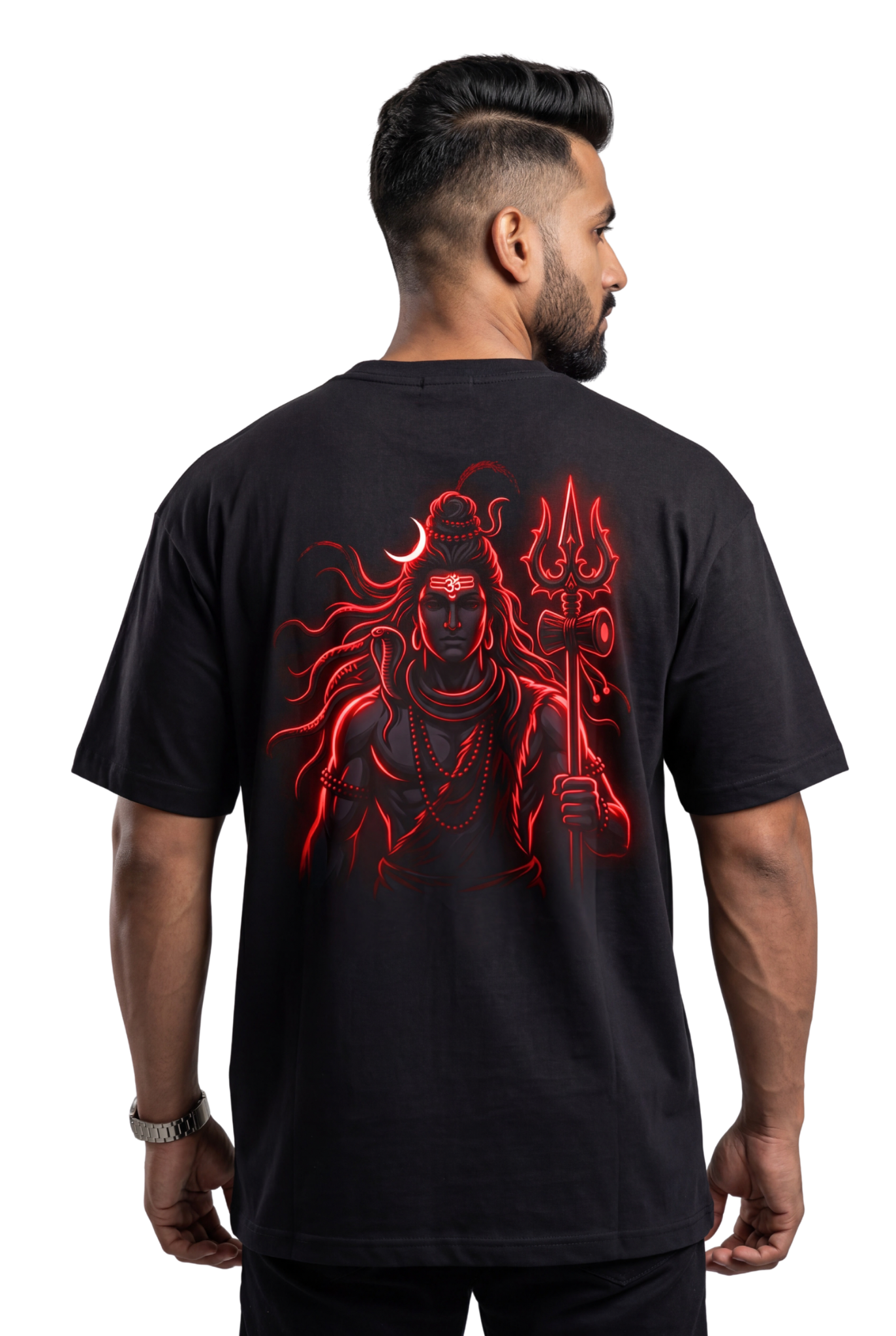 Bholenath Back Print T-Shirt | Om Namah Shivaya Mahadev Shiva Devotional Tee