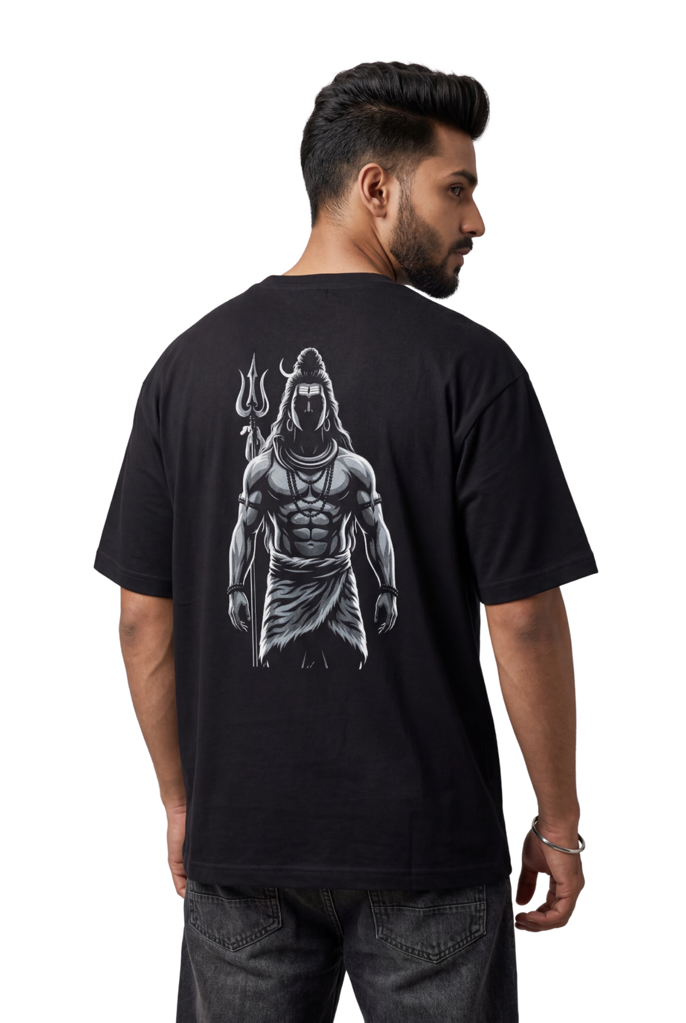 Bholenath Black Print T-Shirt | Om Namah Shivaya Mahadev Shiva Devotional Tee