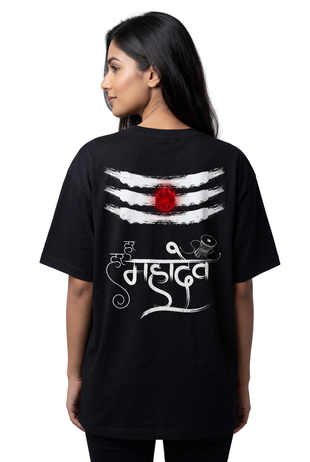 Bholenath T-Shirt – Om Namah Shivaya Devotional Tee (Back Print)
