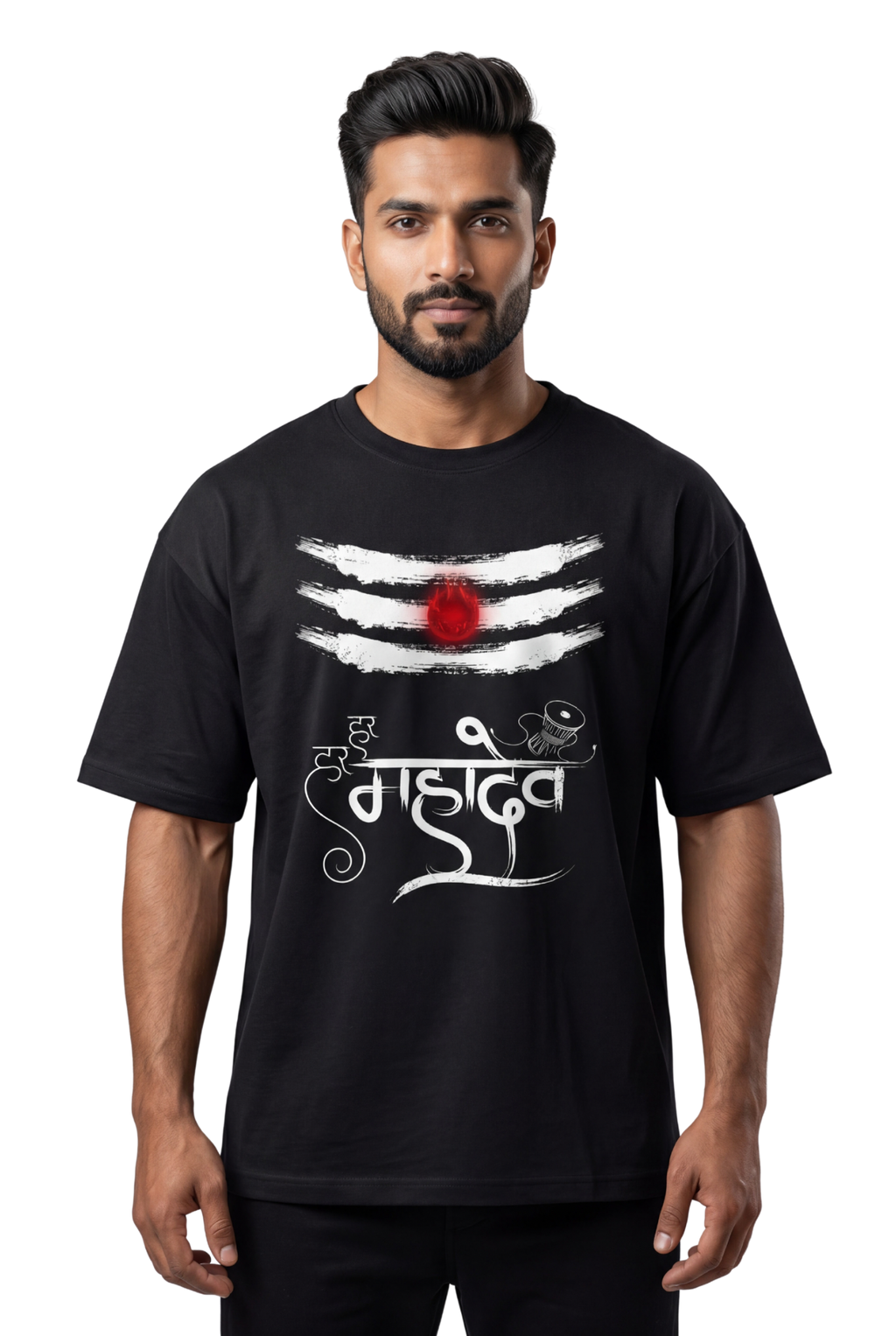 Bholenath T-Shirt – Om Namah Shivaya Devotional Tee (Front Print)
