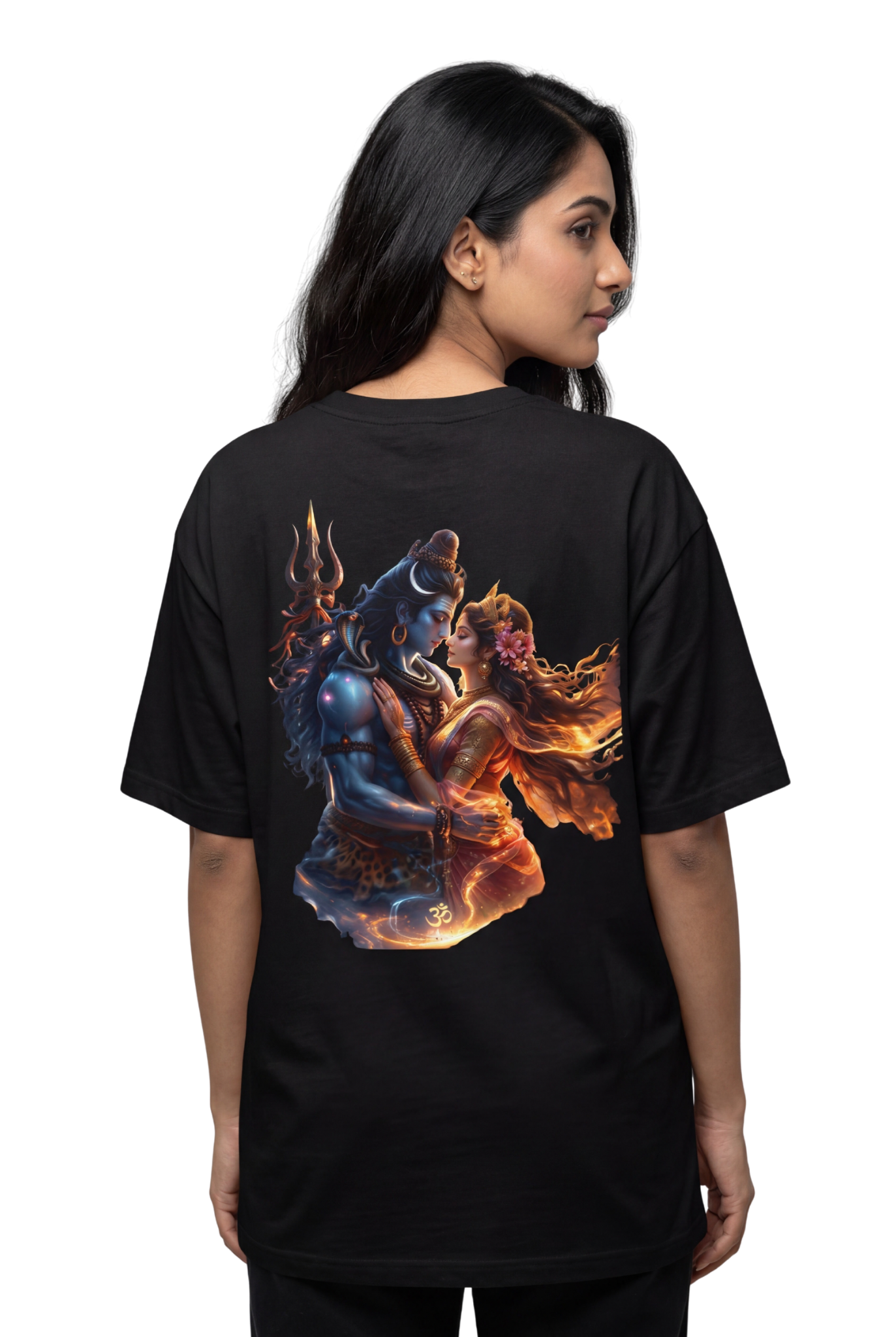Shiv Parvati T-Shirt – Devotional Mahadev Tee (Back Print)
