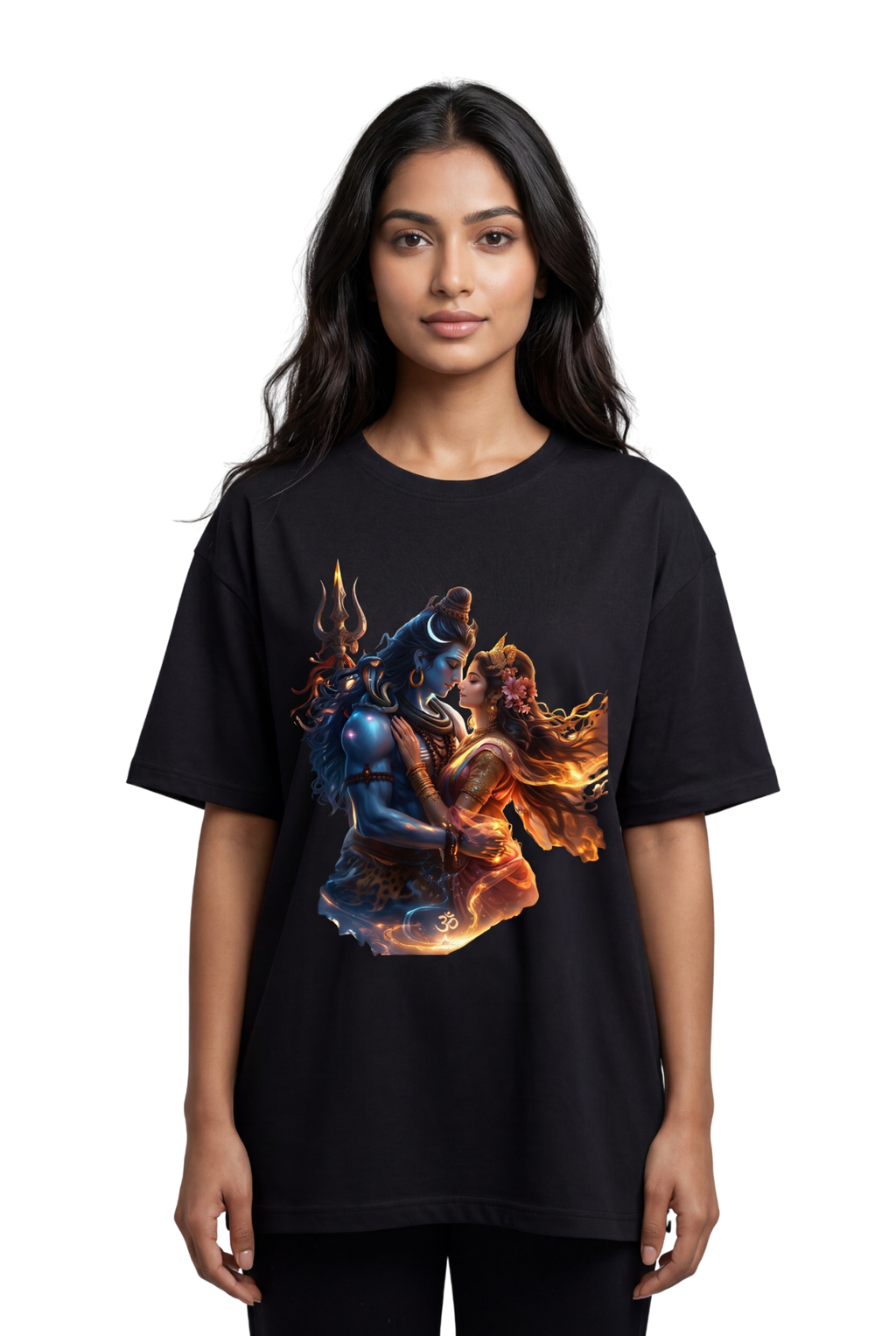Shiv Parvati T-Shirt – Devotional Mahadev Tee (Front Print)