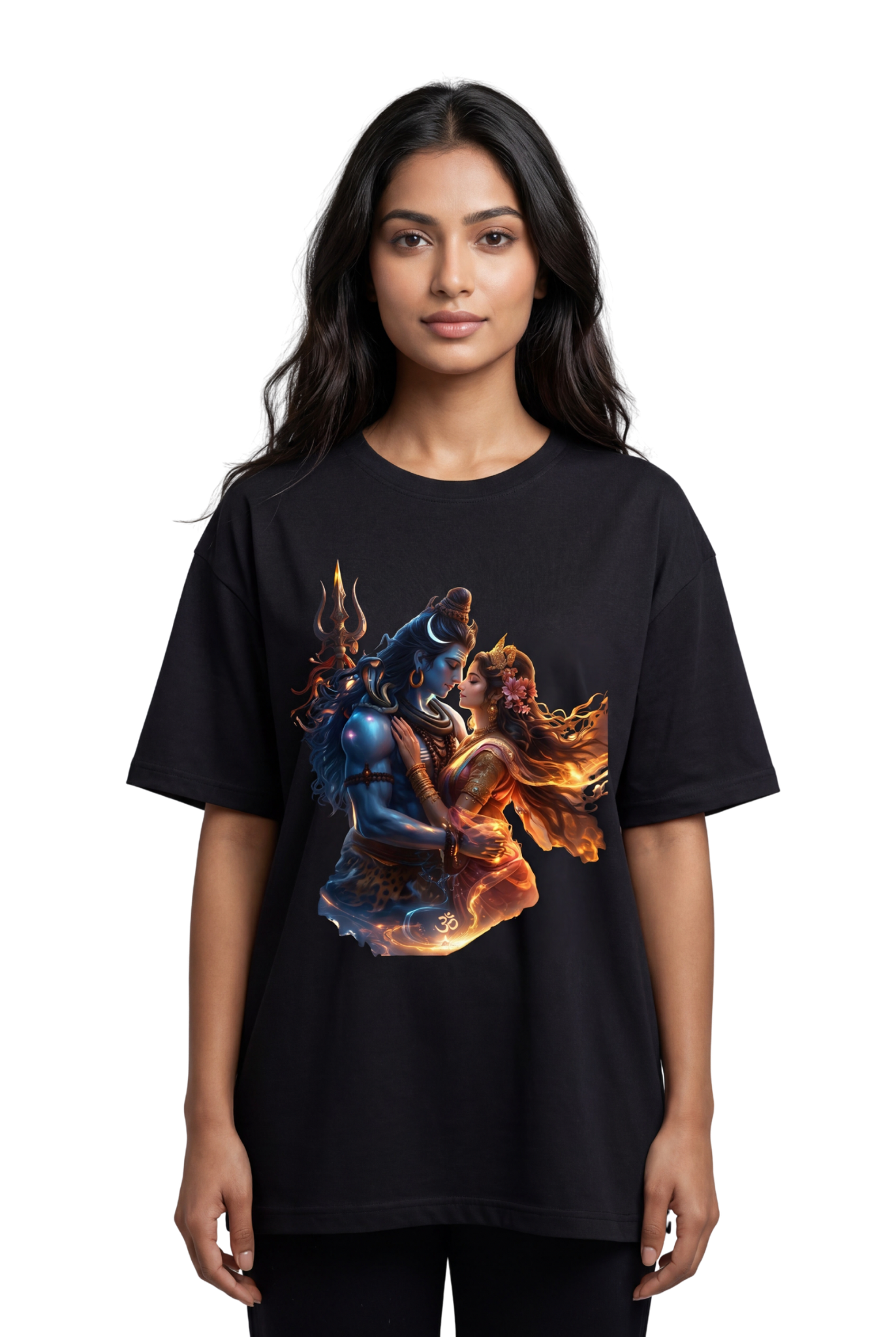 Shiv Parvati T-Shirt – Devotional Mahadev Tee (Front Print)