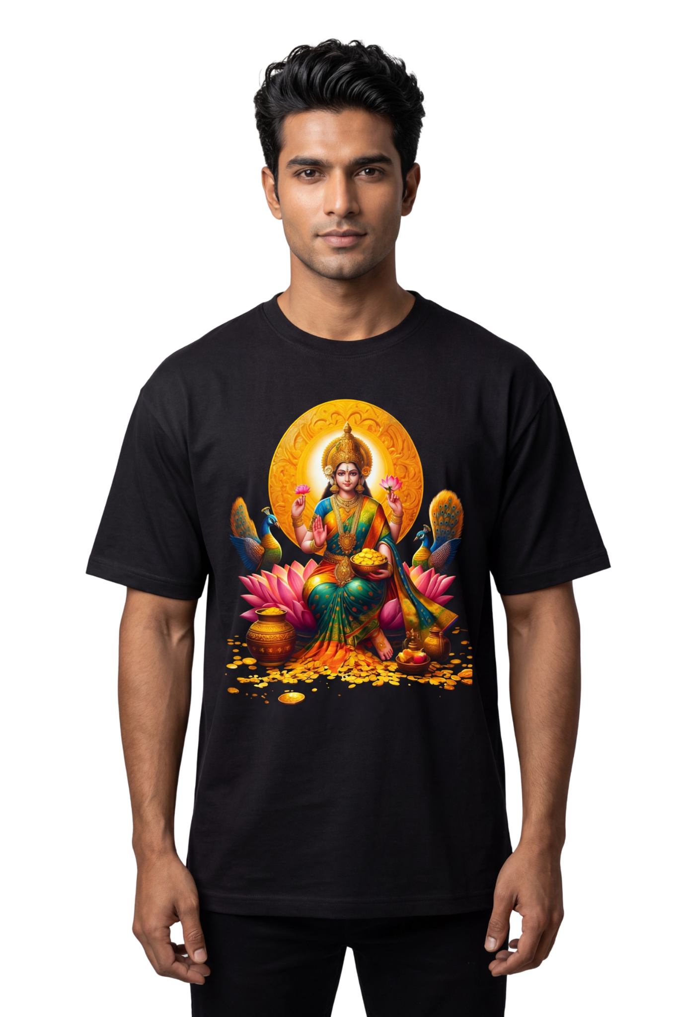 Laxmi Mata T-Shirt – Devotional Goddess Tee (Front Print)
