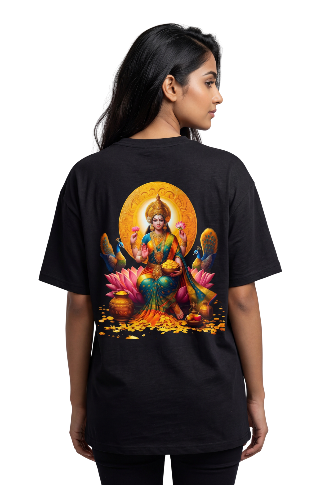 Laxmi Mata T-Shirt – Devotional Goddess Tee (Back Print)