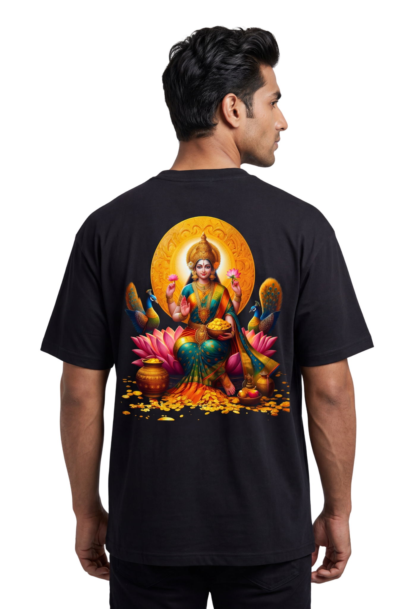 Laxmi Mata T-Shirt – Devotional Goddess Tee (Back Print)