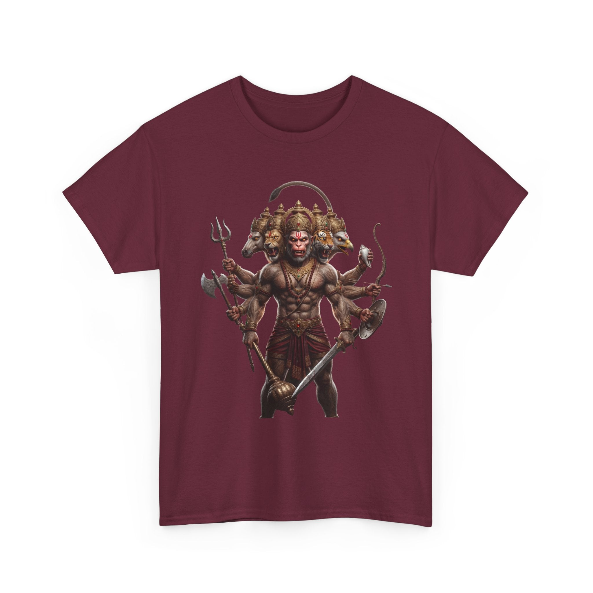 Panchamukhi Hanuman T-Shirt – Multi-Color Jai Shree Ram Tee (Front Print)