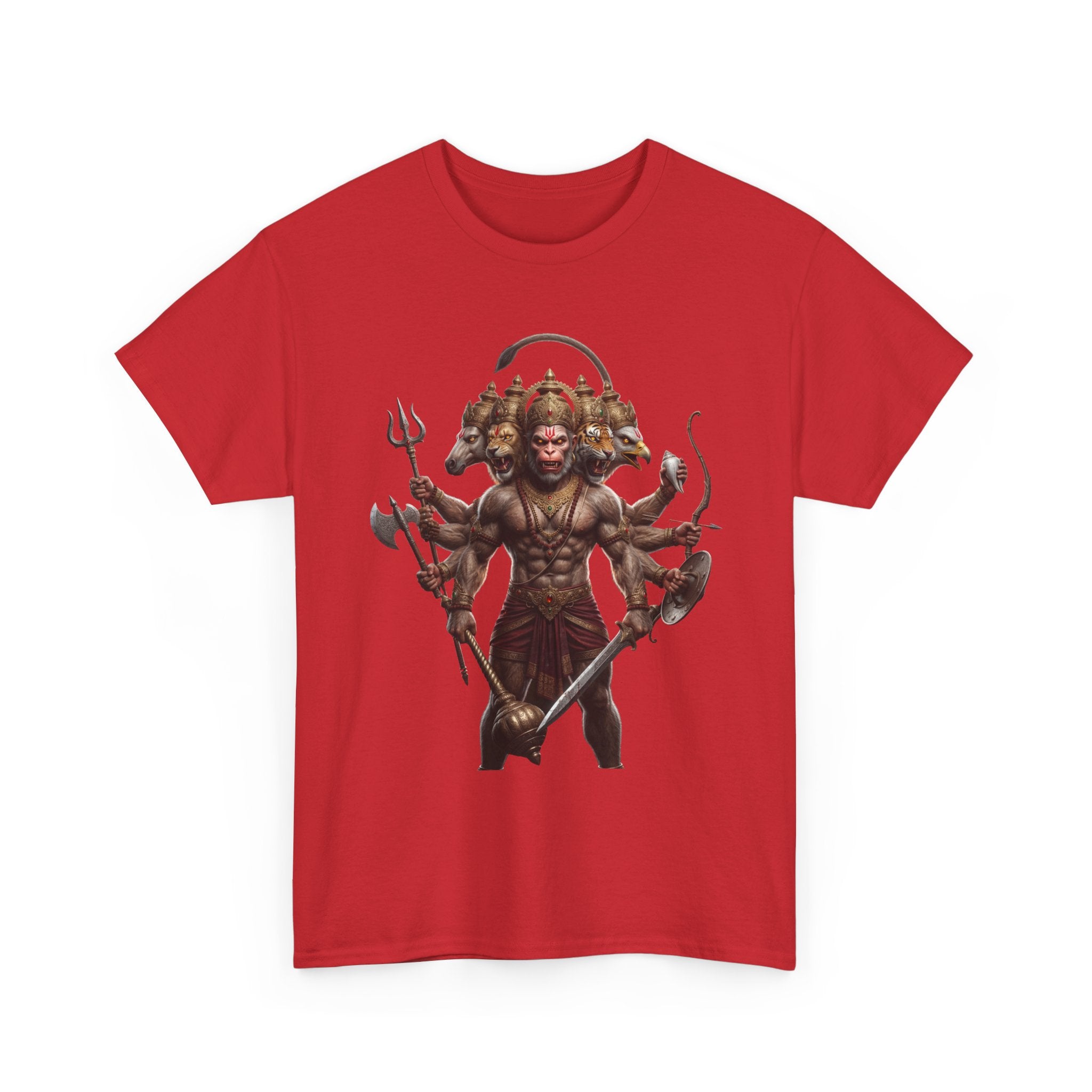 Panchamukhi Hanuman T-Shirt – Multi-Color Jai Shree Ram Tee (Front Print)
