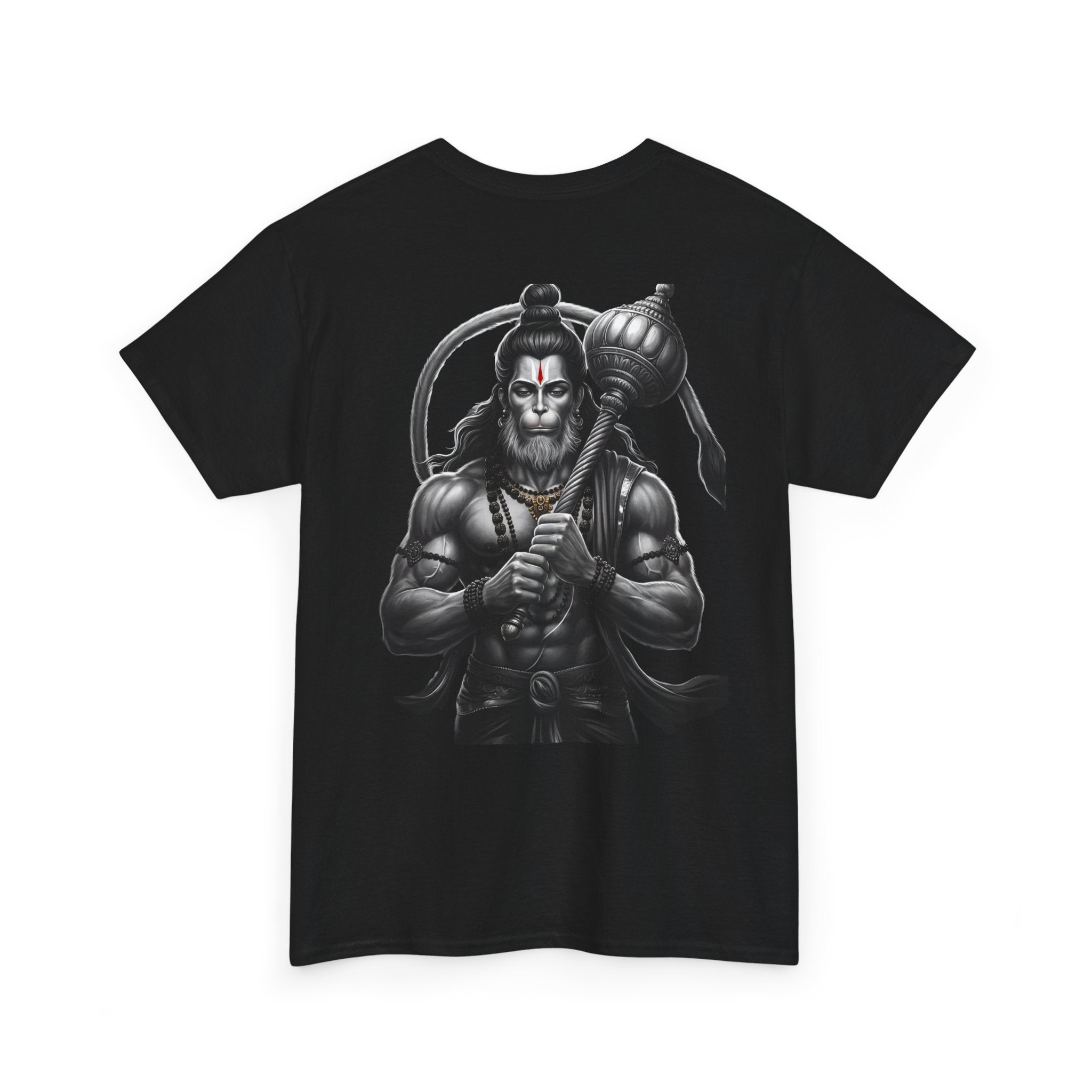 Bajrangi Bali Hanuman Black Print T-Shirt | Jai Shree Ram Devotional Tee