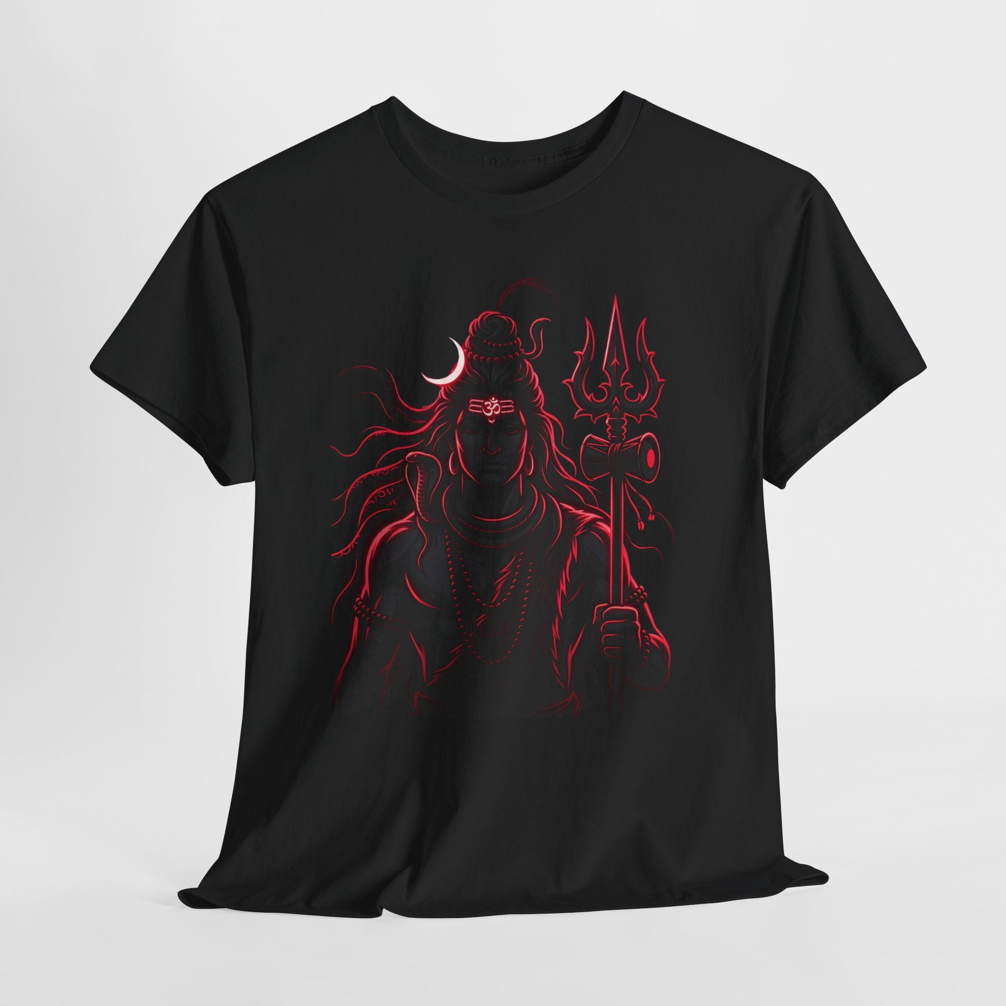 Bholenath Front Print T-Shirt Black | Om Namah Shivaya Mahadev Shiva Devotional Tee