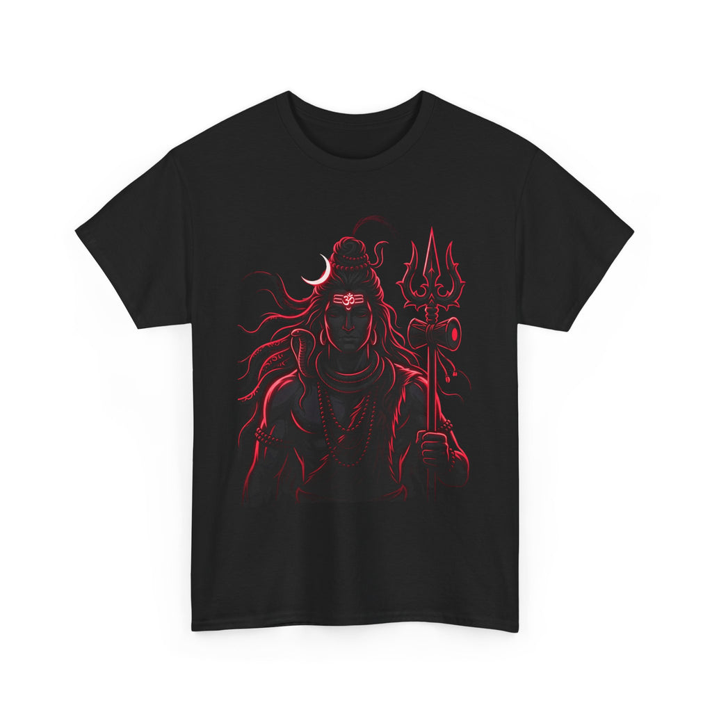 Bholenath Front Print T-Shirt Black | Om Namah Shivaya Mahadev Shiva Devotional Tee