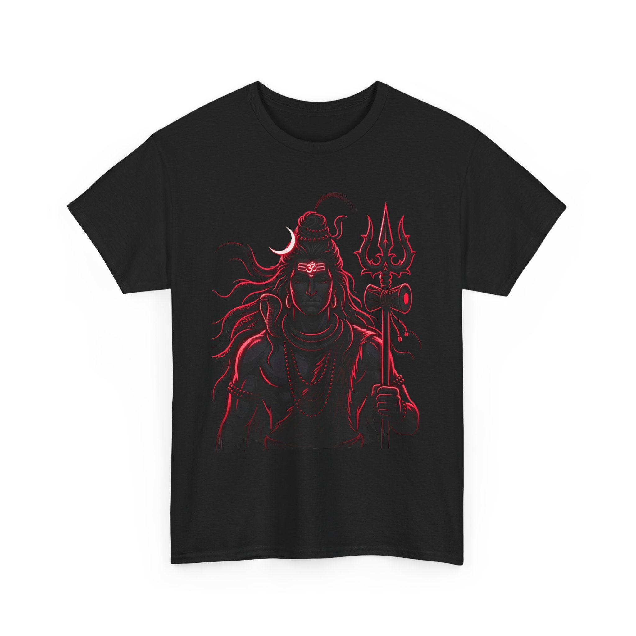 Bholenath Front Print T-Shirt Black | Om Namah Shivaya Mahadev Shiva Devotional Tee
