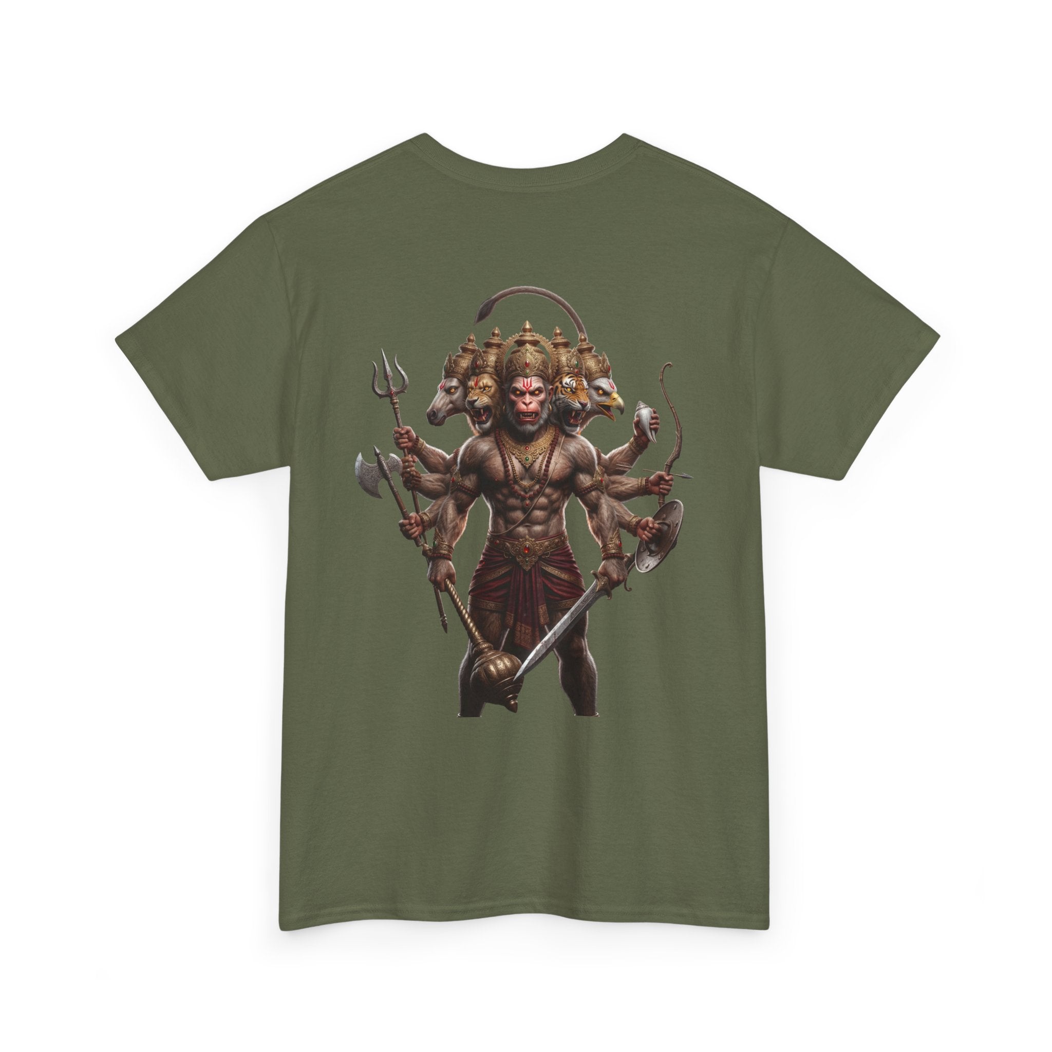 Panchamukhi Hanuman T-Shirt – Multi-Color Jai Shree Ram Tee (Back Print)