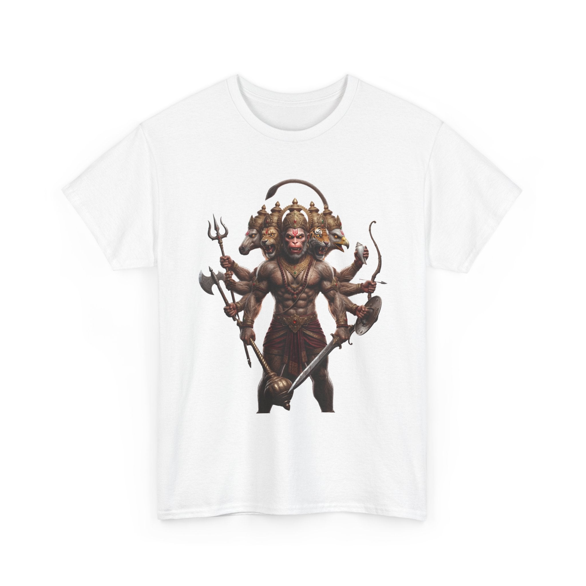Panchamukhi Hanuman T-Shirt – Multi-Color Jai Shree Ram Tee (Front Print)