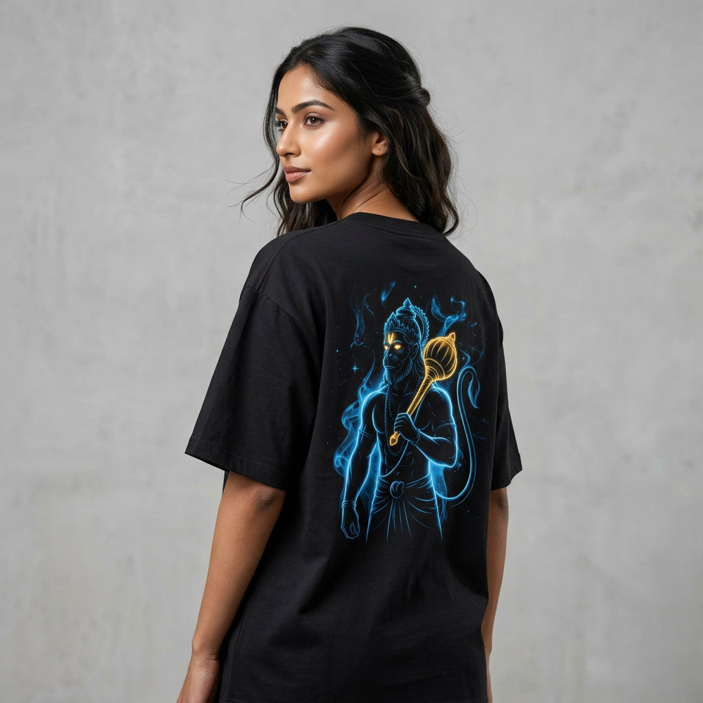 Hanuman T-Shirt – Jai Bajrang Bali Devotional Tee (Back Print)