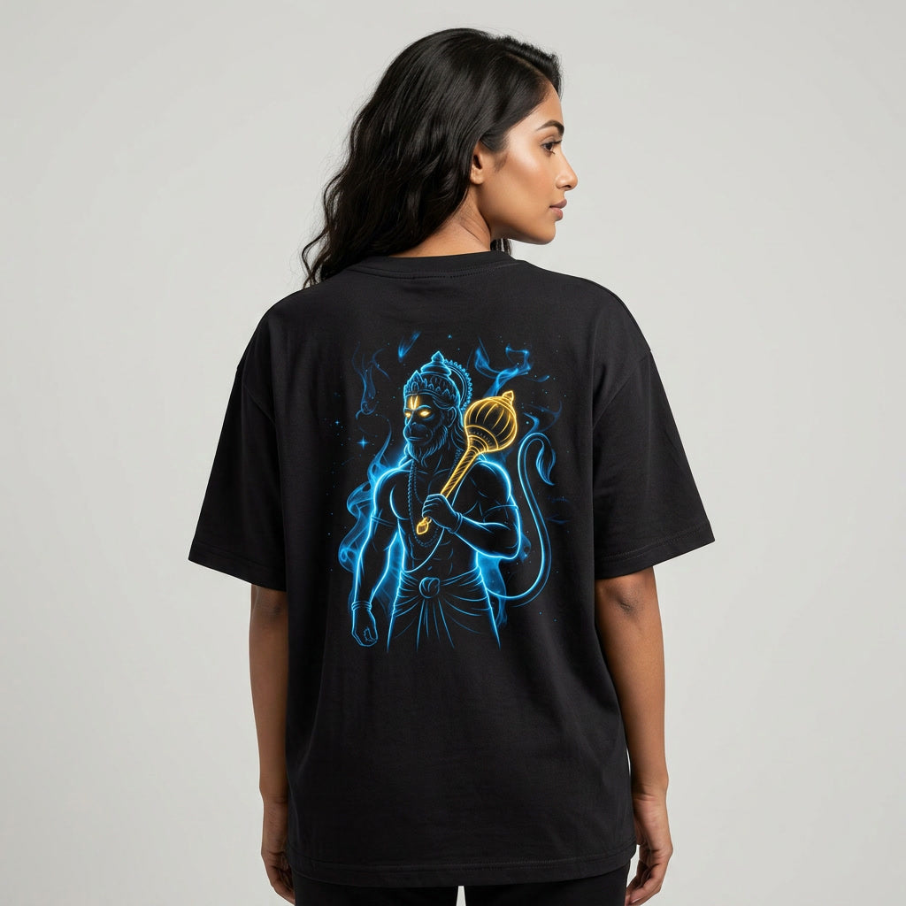 Hanuman T-Shirt – Jai Bajrang Bali Devotional Tee (Back Print)
