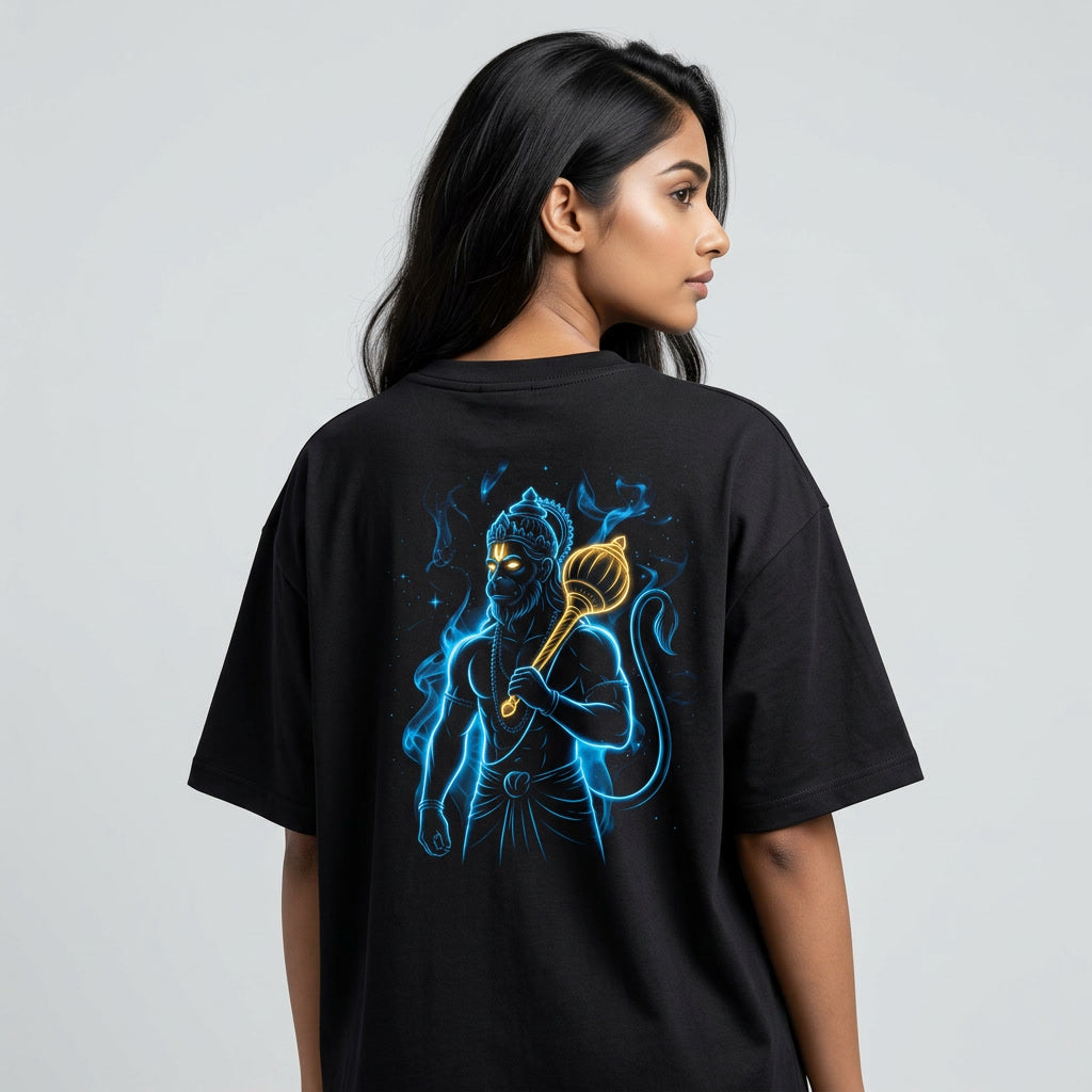 Hanuman T-Shirt – Jai Bajrang Bali Devotional Tee (Back Print)