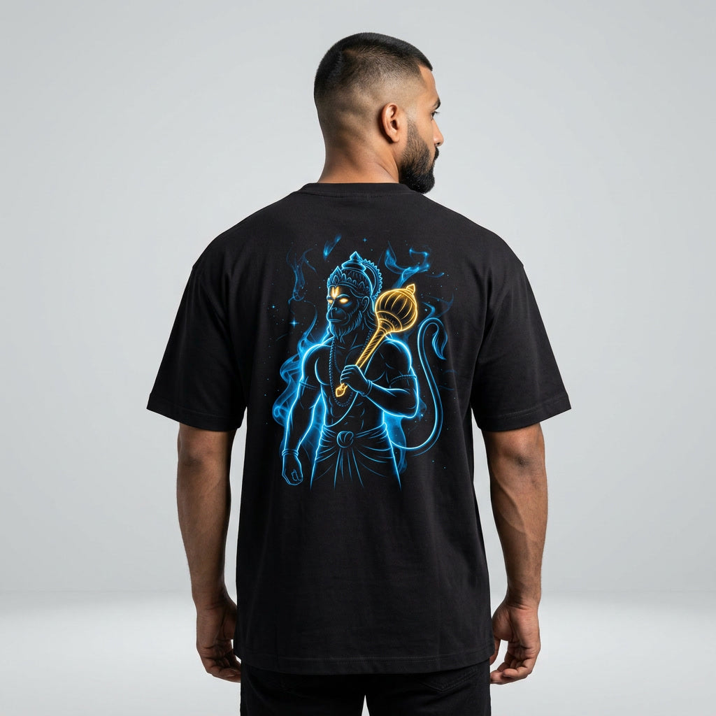 Hanuman T-Shirt – Jai Bajrang Bali Devotional Tee (Back Print)