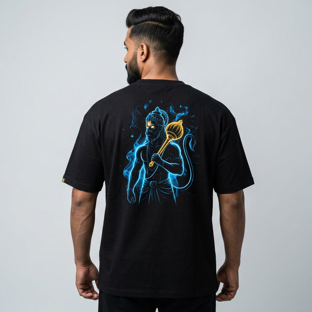 Hanuman T-Shirt – Jai Bajrang Bali Devotional Tee (Back Print)