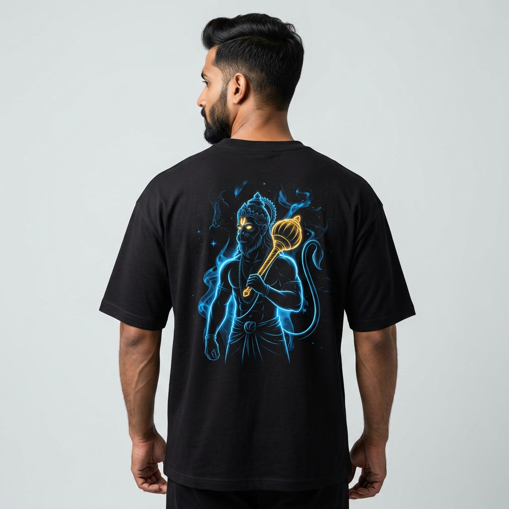 Hanuman T-Shirt – Jai Bajrang Bali Devotional Tee (Back Print)