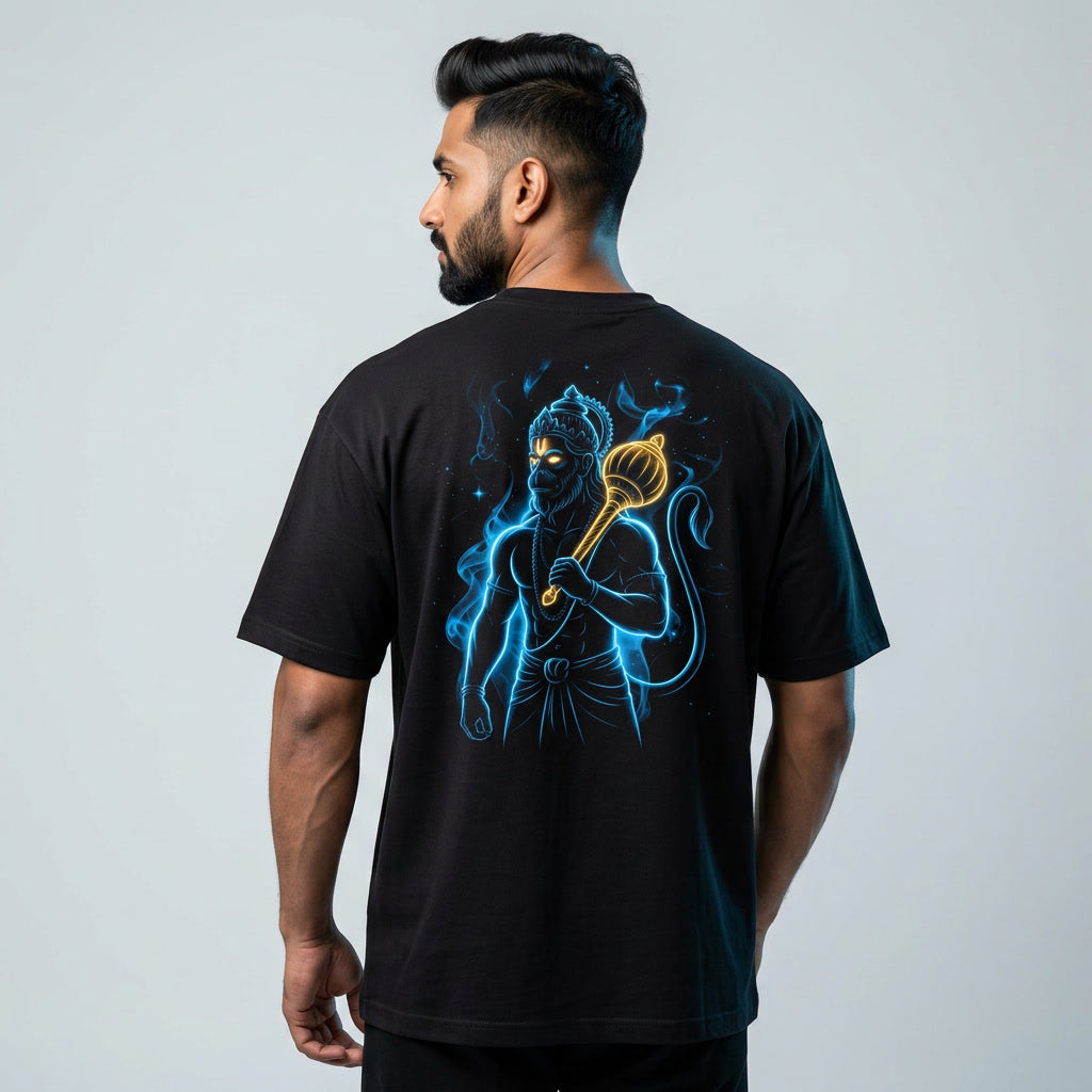 Hanuman T-Shirt – Jai Bajrang Bali Devotional Tee (Back Print)
